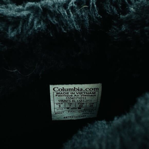 Columbia Ice Maiden II Black Snow Boots Women Size 9 - Picture 8 of 9